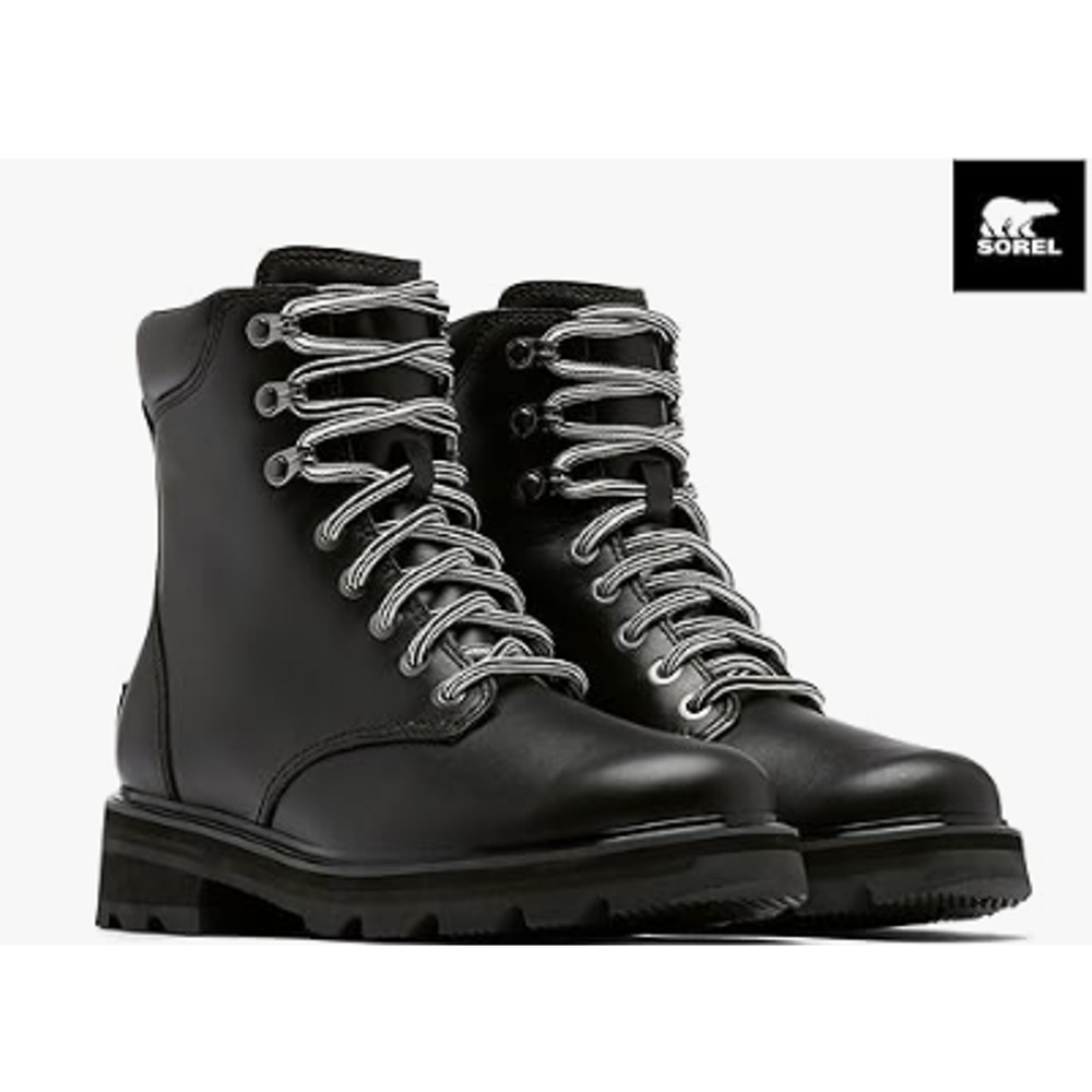 NEW Sorel - Lennox Lace STKD - Black/Sea Salt, Women's 8.5 - Picture 3 of 4